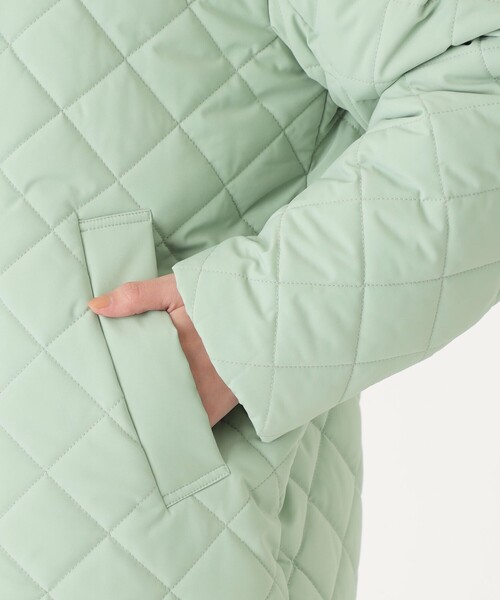 CAST:（キャストコロン）の「【着回し抜群】中わたキルティングコート（トレンチコート・レディース・ブラック/グリーン/オフホワイト・S/M）」の10枚目の写真