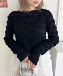 【5色展開】ホイップレースフリルトップス