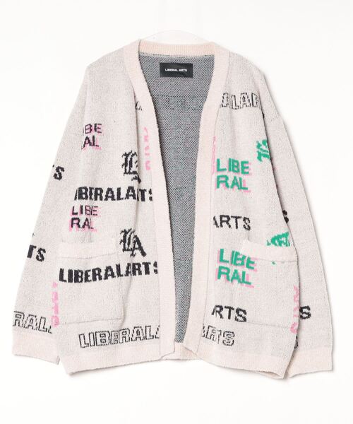 LIBERAL ARTS(リベラルアーツ)の「LIBERAL ARTS/リベラルアーツ/GRAFFITI CARDIGAN(ニット/セーター・メンズ・ブラック/ホワイト・1/2)」の2枚目の写真