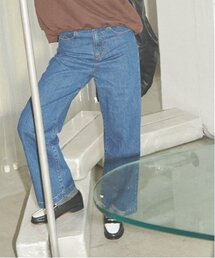 LUKU nari（ルクナーリ）の「デニムワイドパンツ（デニムパンツ）」