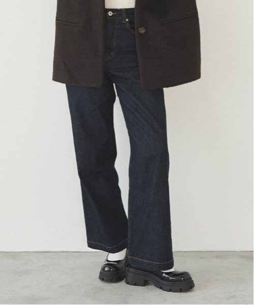 LUKU nari(ルクナーリ)の「デニムワイドパンツ(デニムパンツ・レディース・ブラック/サックスブルー/ブルー・M/S/L)」の7枚目の写真