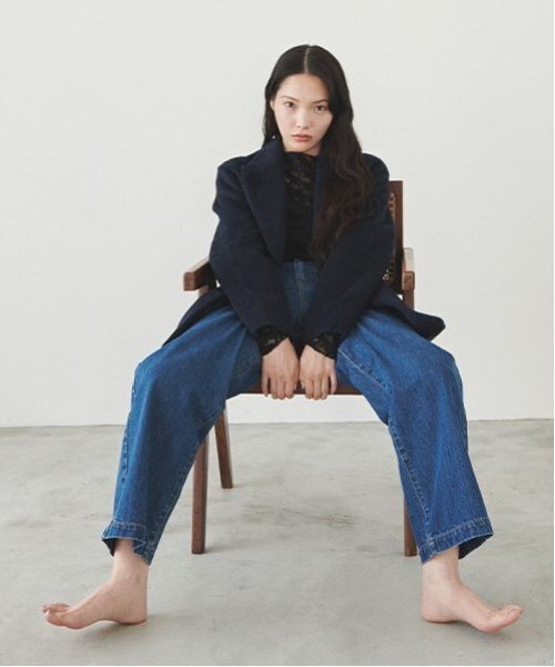 LUKU nari(ルクナーリ)の「デニムワイドパンツ(デニムパンツ・レディース・ブラック/サックスブルー/ブルー・M/S/L)」の8枚目の写真