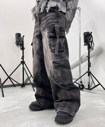 Figments | ベルテッドカーゴバギーデニム(カーゴパンツ)