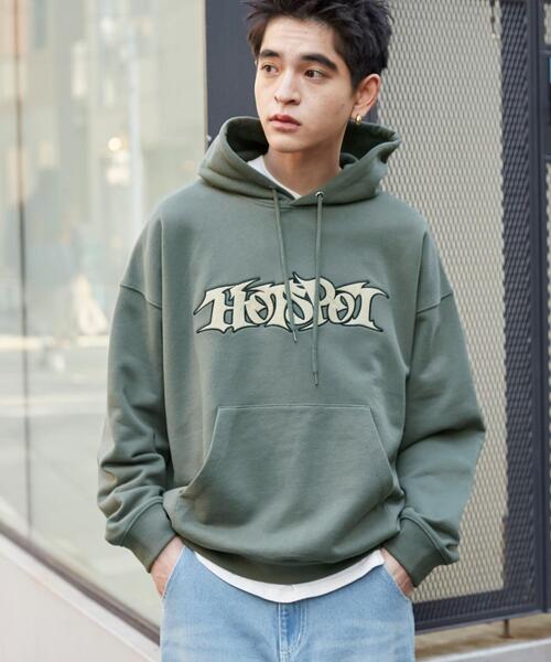 WEGO（ウィゴー）の「WEGO/ワッペンロゴパーカー（パーカー・メンズ・アッシュグレー/杢グレー/カーキ/ネイビー・LARGE/MEDIUM）」の3枚目の写真