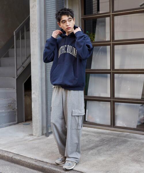 WEGO（ウィゴー）の「WEGO/ワッペンロゴパーカー（パーカー・メンズ・アッシュグレー/杢グレー/カーキ/ネイビー・LARGE/MEDIUM）」の5枚目の写真