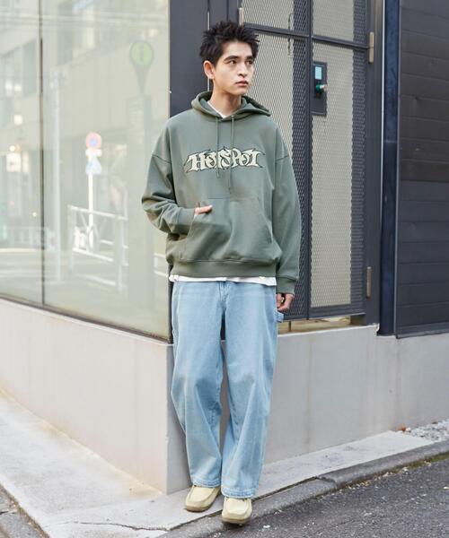 WEGO（ウィゴー）の「WEGO/ワッペンロゴパーカー（パーカー・メンズ・アッシュグレー/杢グレー/カーキ/ネイビー・LARGE/MEDIUM）」の7枚目の写真