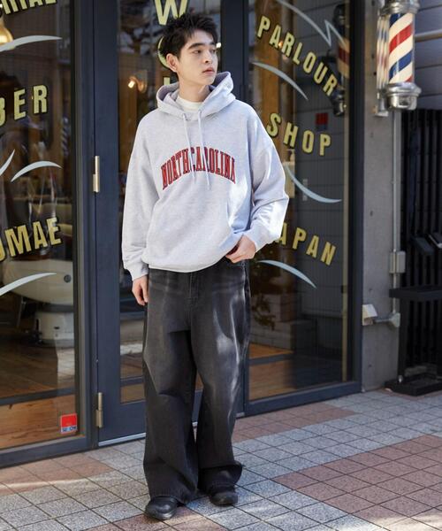 WEGO（ウィゴー）の「WEGO/ワッペンロゴパーカー（パーカー・メンズ・アッシュグレー/杢グレー/カーキ/ネイビー・LARGE/MEDIUM）」の9枚目の写真