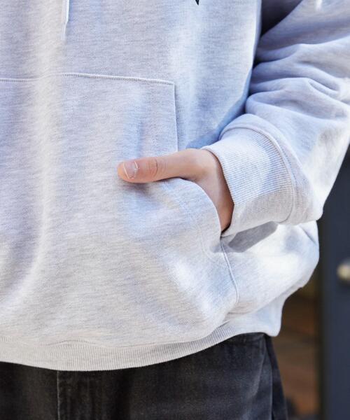 WEGO（ウィゴー）の「WEGO/ワッペンロゴパーカー（パーカー・メンズ・アッシュグレー/杢グレー/カーキ/ネイビー・LARGE/MEDIUM）」の12枚目の写真