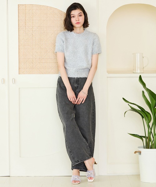 MISCH MASCH(ミッシュマッシュ)の「ビジューリボンモチーフミュールサンダル MO42202(サンダル・レディース・ベージュ/パープル・M/L/S)」の11枚目の写真