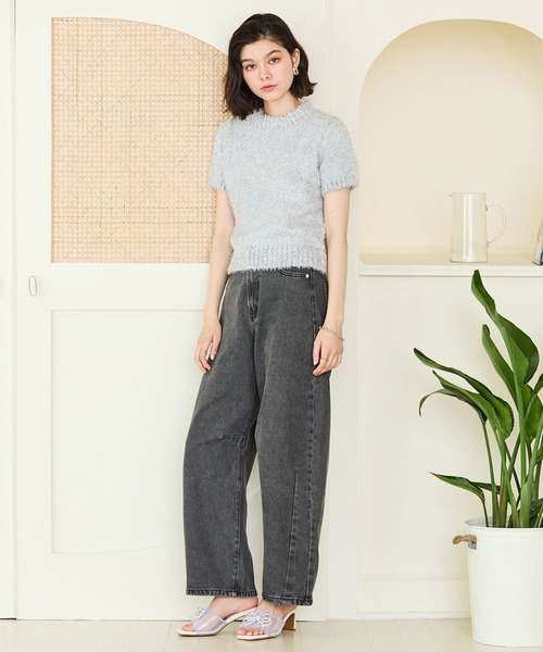 MISCH MASCH(ミッシュマッシュ)の「ビジューリボンモチーフミュールサンダル MO42202(サンダル・レディース・ベージュ/パープル・M/L/S)」の13枚目の写真