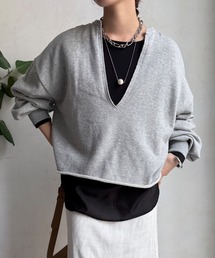 DouDou｜ドゥドゥのTシャツ/カットソー（ブラック/黒色系・長袖