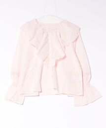 【接触冷感・通気性】お着軽シャツシリーズ/綿ボイルフリルブラウス