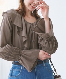 ROPE' PICNIC | 【接触冷感・通気性】Comfort Series コンフォートシリーズ/綿ボイルフリルブラウス(シャツ/ブラウス)