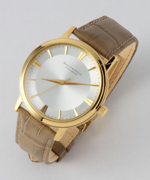 BEAUTY&YOUTH UNITED ARROWS（ビューティーアンドユースユナイテッドアローズ）の「BY クラシック レザーベルト/腕時計（アナログ腕時計・メンズ・ナチュラル/ワインレッド/ネイビー・フリー）」の4枚目の写真