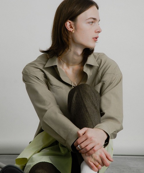 SENSE OF PLACE by URBAN RESEARCH（センスオブプレイスバイアーバンリサーチ）の「チェックウエスタンシャツ（シャツ/ブラウス・メンズ・ライトベージュ/ダークブラウン/カーキ・MEDIUM/LARGE）」の3枚目の写真