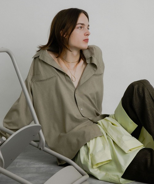 SENSE OF PLACE by URBAN RESEARCH（センスオブプレイスバイアーバンリサーチ）の「チェックウエスタンシャツ（シャツ/ブラウス・メンズ・ライトベージュ/ダークブラウン/カーキ・MEDIUM/LARGE）」の11枚目の写真