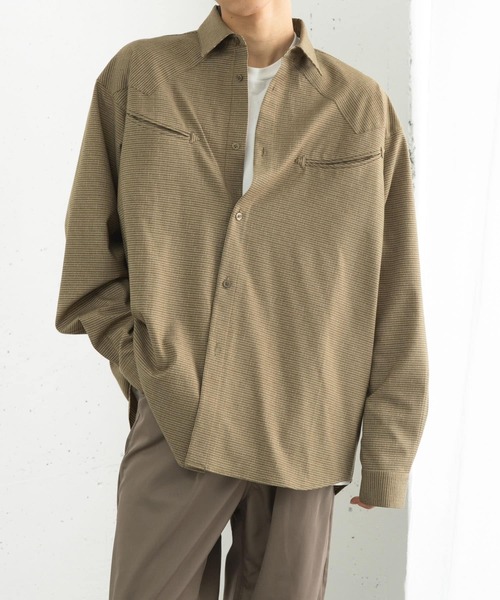 SENSE OF PLACE by URBAN RESEARCH（センスオブプレイスバイアーバンリサーチ）の「チェックウエスタンシャツ（シャツ/ブラウス・メンズ・ライトベージュ/ダークブラウン/カーキ・MEDIUM/LARGE）」の16枚目の写真