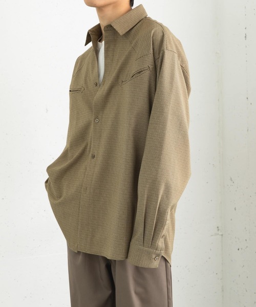 SENSE OF PLACE by URBAN RESEARCH（センスオブプレイスバイアーバンリサーチ）の「チェックウエスタンシャツ（シャツ/ブラウス・メンズ・ライトベージュ/ダークブラウン/カーキ・MEDIUM/LARGE）」の17枚目の写真