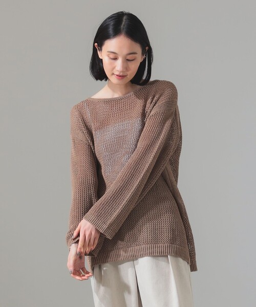 Demi-Luxe BEAMS ビームス ニット セーター 長袖 毛100 セール】ギマコットン ロングスリーブ プルオーバー［手洗い可