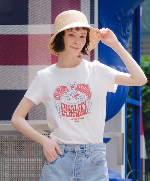 売れ筋商品|||リーバイス Tシャツ レディース トップス THE PERFECT TEE - Print T-shirt - egret Graphic Perfect T-shirt - White | Levi's® US