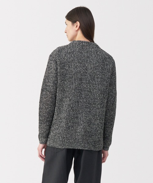 MUJI Labo(ムジラボ)の「〔MUJI Labo〕紳士 コットンローゲージニットカーディガン(カーディガン/ボレロ・メンズ・アイボリー/チャコールグレー・XL/L/M/S)」の9枚目の写真