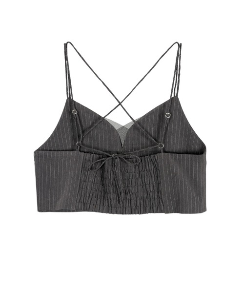 ANDRESD ピンストライプビスチェワイドパンツドレス ピンストライプビスチェワイドパンツドレス / pinstripe bustier