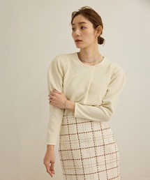 ROPE'（ロペ）の「【洗える】ジャガードニットプルオーバー（梨地プルオーバー）/セットアップ対応（Tシャツ/カットソー）」