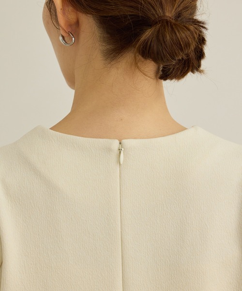 ROPE'（ロペ）の「【洗える】ジャガードニットプルオーバー（梨地プルオーバー）/セットアップ対応（Tシャツ/カットソー・レディース・ベージュ/ネイビー・36/38）」の14枚目の写真