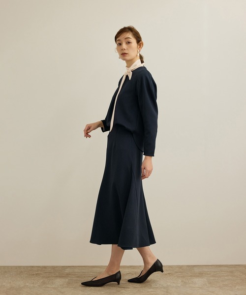 ROPE'（ロペ）の「【洗える】ジャガードニットプルオーバー（梨地プルオーバー）/セットアップ対応（Tシャツ/カットソー・レディース・ベージュ/ネイビー・36/38）」の18枚目の写真