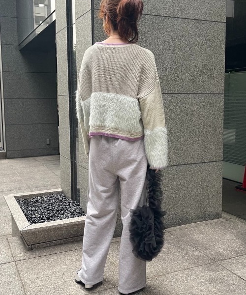ROSE BUD(ローズバッド)の「【WEB・一部店舗限定】ラメスウェットパンツ(スウェットパンツ・レディース・グレー/ピンク・ONE SIZE)」の6枚目の写真