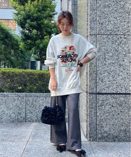 ROSE BUD(ローズバッド)の「【WEB・一部店舗限定】ラメスウェットパンツ(スウェットパンツ・レディース・グレー/ピンク・ONE SIZE)」の8枚目の写真