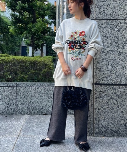 ROSE BUD(ローズバッド)の「【WEB・一部店舗限定】ラメスウェットパンツ(スウェットパンツ・レディース・グレー/ピンク・ONE SIZE)」の9枚目の写真