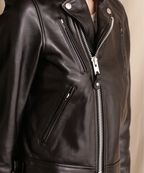 Schott(ショット)の「【Women’s】Schott/ショット/DOUBLE BREAST RIDERS/ダブルブレストライダース(ライダースジャケット・レディース・ブラック・M/S)」の2枚目の写真