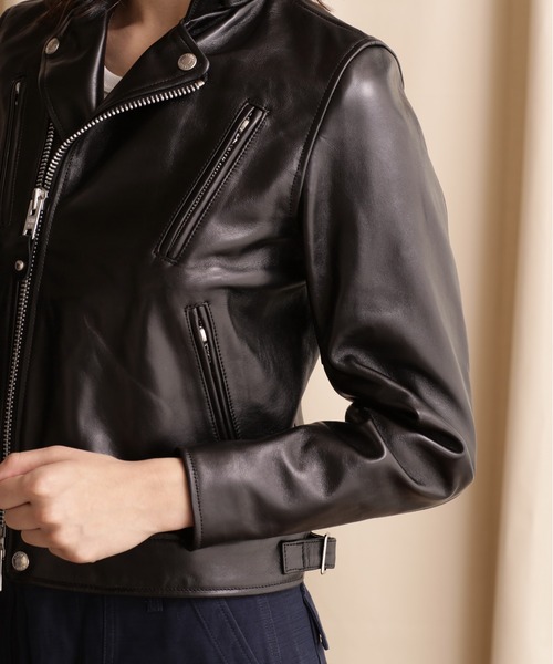 Schott(ショット)の「【Women’s】Schott/ショット/DOUBLE BREAST RIDERS/ダブルブレストライダース(ライダースジャケット・レディース・ブラック・M/S)」の8枚目の写真