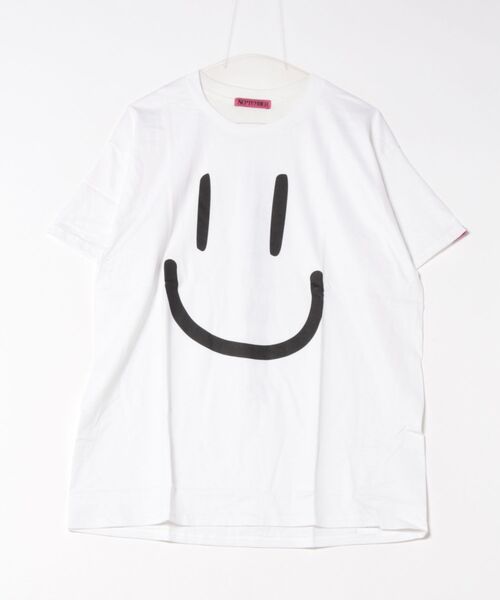 September(セプテンバー)の「《SEPTEMBER(セプテンバー)》Smile(Tシャツ/カットソー・レディース・ブラック/サックスブルー/ホワイト・MEDIUM/SMALL)」の1枚目の写真