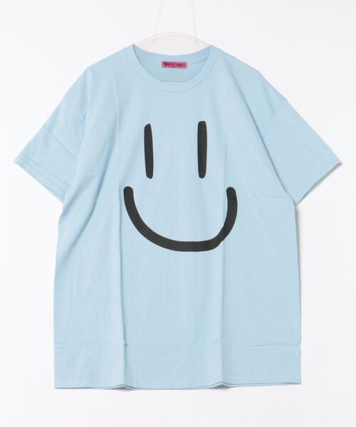 September(セプテンバー)の「《SEPTEMBER(セプテンバー)》Smile(Tシャツ/カットソー・レディース・ブラック/サックスブルー/ホワイト・MEDIUM/SMALL)」の2枚目の写真
