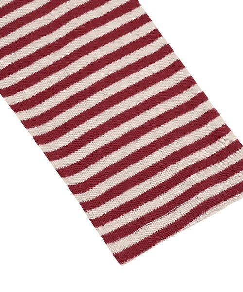 muahmuah(ムーアムーア)の「A'GEM/9 × .kom 『muah muah/ムーアムーア』 STRIPE U NECK LONG SLEEVE T-SHIRT/ストライプ U ネック 長袖カットソー(Tシャツ/カットソー・レディース・ブラック/カーキ/レッド・FREE)」の18枚目の写真