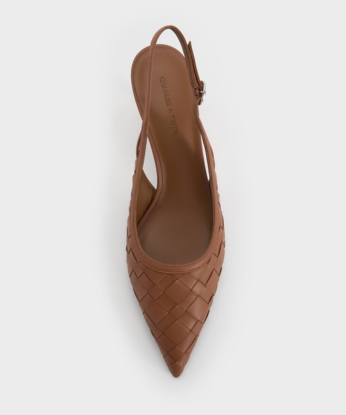 CHARLES & KEITH(チャールズ & キース)の「ウーブン ポインテッドトゥスリングバックパンプス(パンプス・レディース・ブラック/オフホワイト/ブラウン系その他3/バーガンディー・25cm/24.5cm/23.5cm/23cm/22.5cm/22cm/26.5cm/25.5cm)」の19枚目の写真