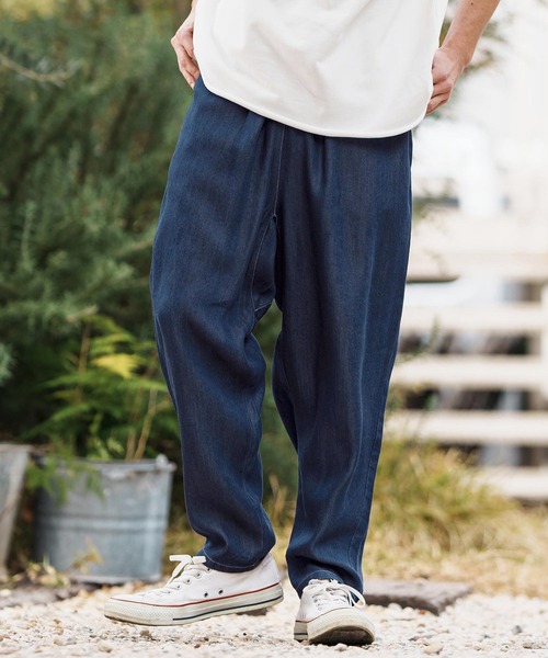 CAMBIO(カンビオ)の「mp13309-Silky Stripe Denim Balloon Pants バルーンパンツ(デニムパンツ・メンズ・ネイビー/インディゴブルー/ライトインディゴブルー・S/M/L)」の9枚目の写真