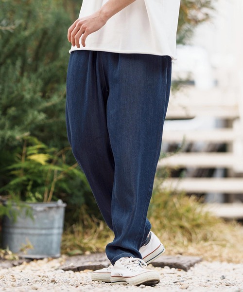 CAMBIO(カンビオ)の「mp13309-Silky Stripe Denim Balloon Pants バルーンパンツ(デニムパンツ・メンズ・ネイビー/インディゴブルー/ライトインディゴブルー・S/M/L)」の10枚目の写真