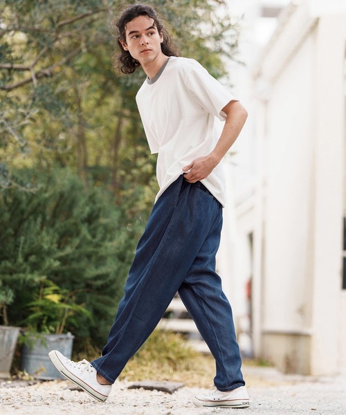 CAMBIO(カンビオ)の「mp13309-Silky Stripe Denim Balloon Pants バルーンパンツ(デニムパンツ・メンズ・ネイビー/インディゴブルー/ライトインディゴブルー・S/M/L)」の11枚目の写真