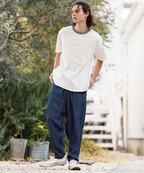 CAMBIO(カンビオ)の「mp13309-Silky Stripe Denim Balloon Pants バルーンパンツ(デニムパンツ・メンズ・ネイビー/インディゴブルー/ライトインディゴブルー・S/M/L)」の12枚目の写真