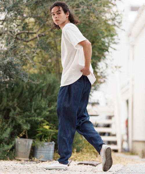 CAMBIO(カンビオ)の「mp13309-Silky Stripe Denim Balloon Pants バルーンパンツ(デニムパンツ・メンズ・ネイビー/インディゴブルー/ライトインディゴブルー・S/M/L)」の13枚目の写真