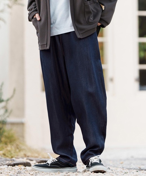 CAMBIO(カンビオ)の「mp13309-Silky Stripe Denim Balloon Pants バルーンパンツ(デニムパンツ・メンズ・ネイビー/インディゴブルー/ライトインディゴブルー・S/M/L)」の14枚目の写真