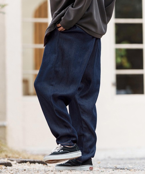 CAMBIO(カンビオ)の「mp13309-Silky Stripe Denim Balloon Pants バルーンパンツ(デニムパンツ・メンズ・ネイビー/インディゴブルー/ライトインディゴブルー・S/M/L)」の15枚目の写真