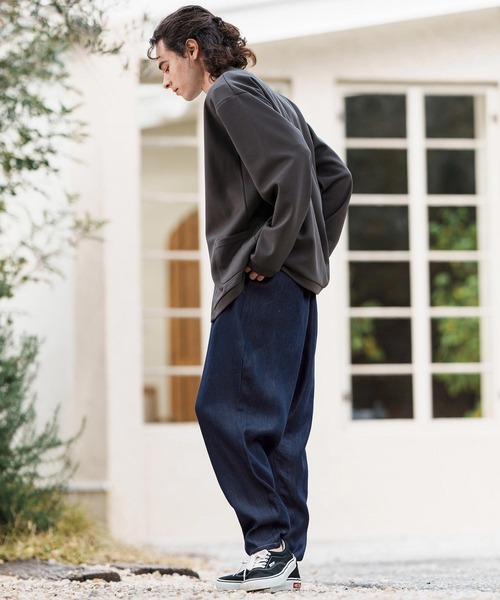 CAMBIO(カンビオ)の「mp13309-Silky Stripe Denim Balloon Pants バルーンパンツ(デニムパンツ・メンズ・ネイビー/インディゴブルー/ライトインディゴブルー・S/M/L)」の18枚目の写真