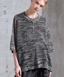 SERACE | 【SERACE】Loose silhouette sheer mesh short sleeve knit / ルーズシルエットシアーメッシュ半袖ニット(Tシャツ/カットソー)