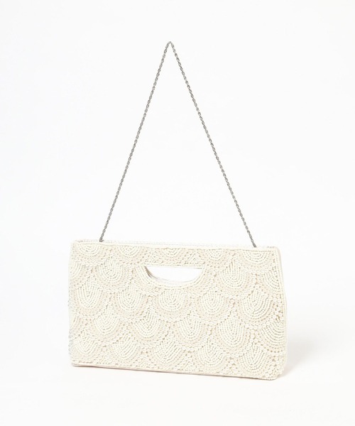 Andemiu（アンデミュウ）の「パールビーズクラッチ323725（クラッチバッグ・レディース・アイボリー・FREE）」の3枚目の写真