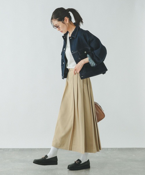 GLOBAL WORK(グローバルワーク)の「イージーケアチノプリーツスカート/290670(スカート・レディース・ベージュ/スミクロ/グレイッシュベージュ・LARGE/MEDIUM)」の18枚目の写真