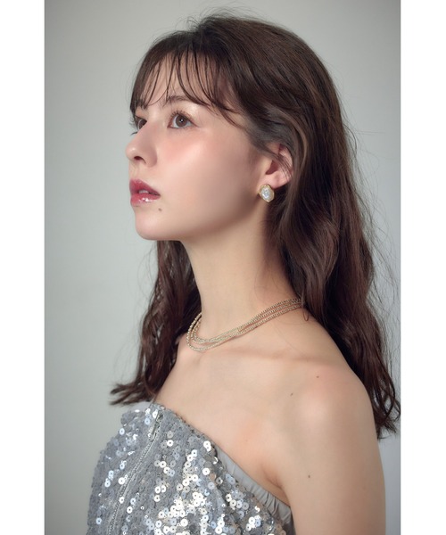 Jolie Toujours(ジョリトゥジュール)の「マットニュアンスパールピアス(ピアス(両耳用)・レディース・シルバー/ゴールド・FREE)」の5枚目の写真